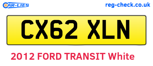 CX62XLN are the vehicle registration plates.