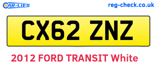 CX62ZNZ are the vehicle registration plates.