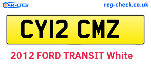 CY12CMZ are the vehicle registration plates.