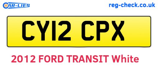 CY12CPX are the vehicle registration plates.