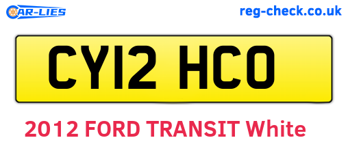CY12HCO are the vehicle registration plates.