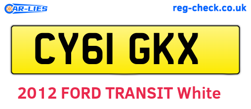CY61GKX are the vehicle registration plates.