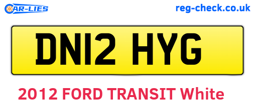DN12HYG are the vehicle registration plates.
