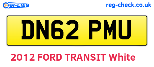 DN62PMU are the vehicle registration plates.