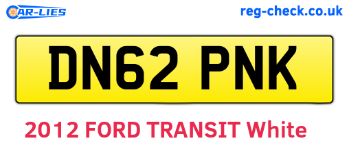 DN62PNK are the vehicle registration plates.