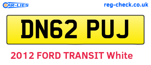 DN62PUJ are the vehicle registration plates.