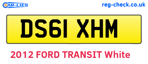 DS61XHM are the vehicle registration plates.