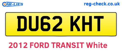 DU62KHT are the vehicle registration plates.