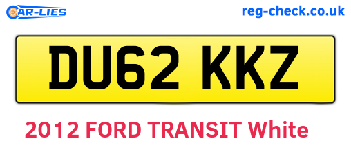 DU62KKZ are the vehicle registration plates.