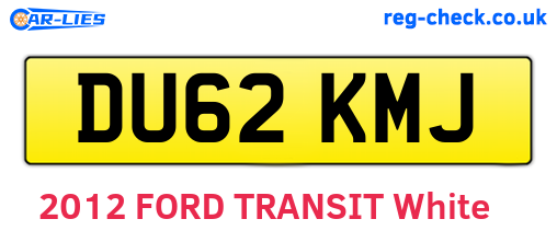 DU62KMJ are the vehicle registration plates.