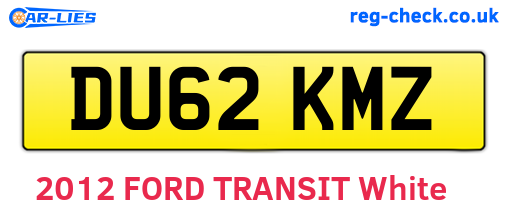 DU62KMZ are the vehicle registration plates.