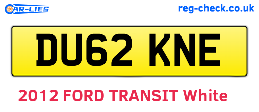 DU62KNE are the vehicle registration plates.