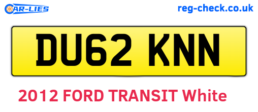 DU62KNN are the vehicle registration plates.