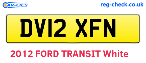 DV12XFN are the vehicle registration plates.