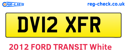 DV12XFR are the vehicle registration plates.