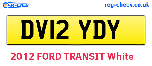 DV12YDY are the vehicle registration plates.
