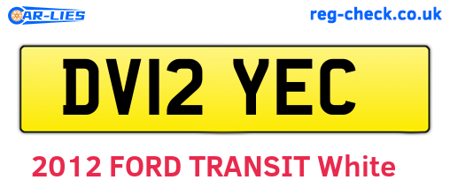 DV12YEC are the vehicle registration plates.