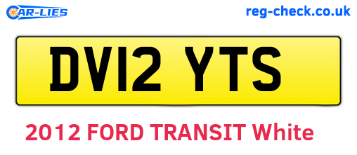 DV12YTS are the vehicle registration plates.
