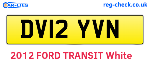 DV12YVN are the vehicle registration plates.