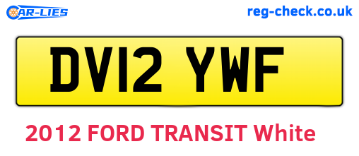 DV12YWF are the vehicle registration plates.