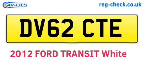 DV62CTE are the vehicle registration plates.