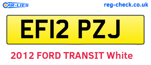 EF12PZJ are the vehicle registration plates.
