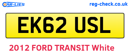 EK62USL are the vehicle registration plates.