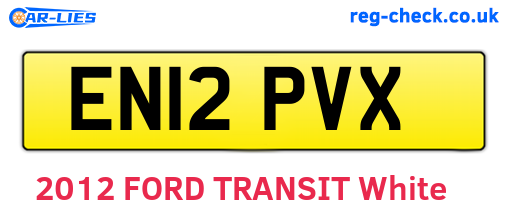 EN12PVX are the vehicle registration plates.