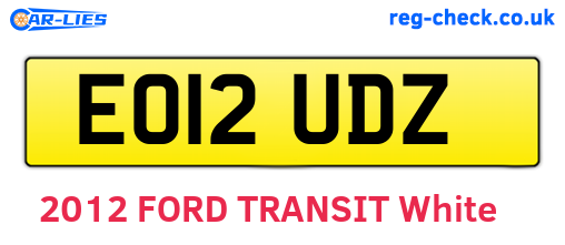 EO12UDZ are the vehicle registration plates.