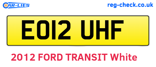 EO12UHF are the vehicle registration plates.