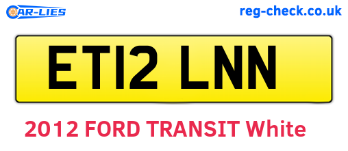 ET12LNN are the vehicle registration plates.