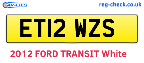 ET12WZS are the vehicle registration plates.