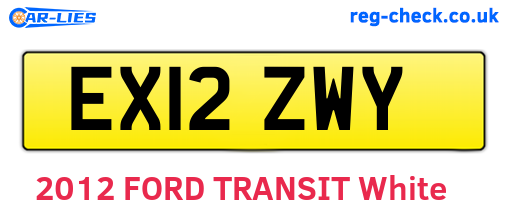 EX12ZWY are the vehicle registration plates.