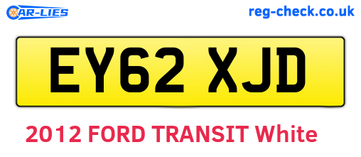 EY62XJD are the vehicle registration plates.