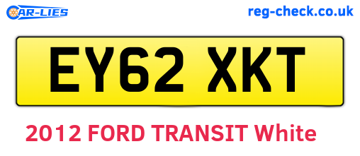 EY62XKT are the vehicle registration plates.