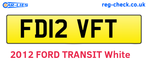 FD12VFT are the vehicle registration plates.