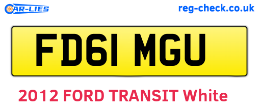 FD61MGU are the vehicle registration plates.