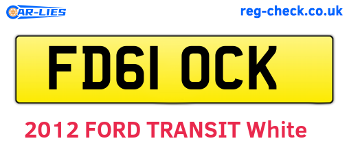 FD61OCK are the vehicle registration plates.