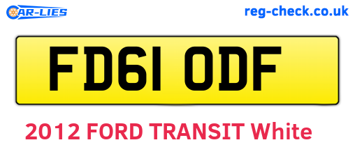 FD61ODF are the vehicle registration plates.