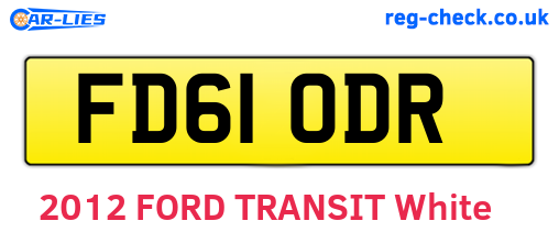 FD61ODR are the vehicle registration plates.