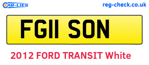 FG11SON are the vehicle registration plates.