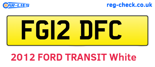 FG12DFC are the vehicle registration plates.