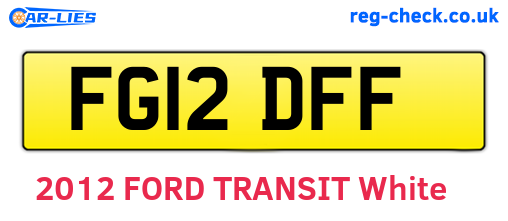 FG12DFF are the vehicle registration plates.