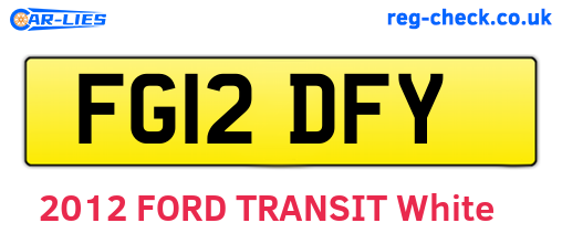 FG12DFY are the vehicle registration plates.