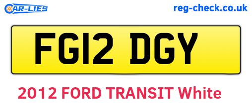 FG12DGY are the vehicle registration plates.
