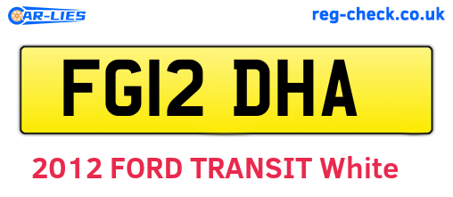 FG12DHA are the vehicle registration plates.