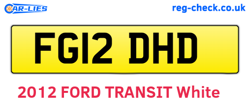 FG12DHD are the vehicle registration plates.