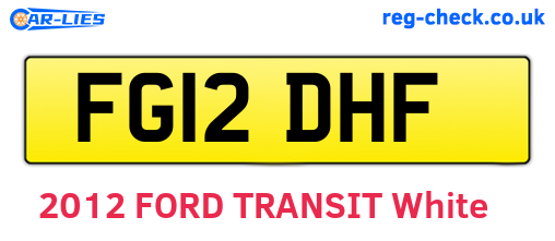 FG12DHF are the vehicle registration plates.