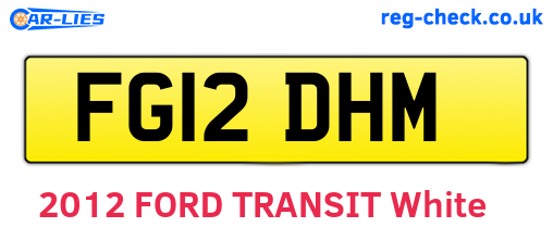 FG12DHM are the vehicle registration plates.