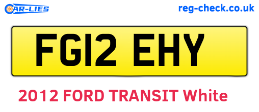 FG12EHY are the vehicle registration plates.